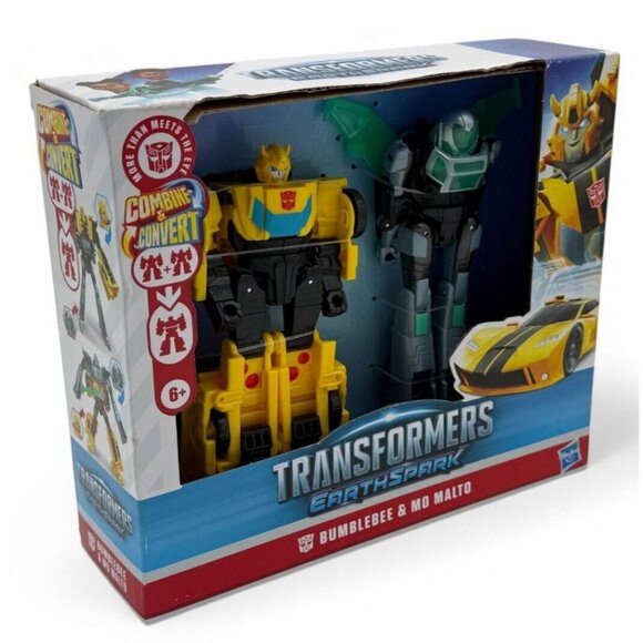Transformers Earthspark Bumblebee & Mo Malto Action Figures Hasbro New Toy Set F - Picture 4 of 4